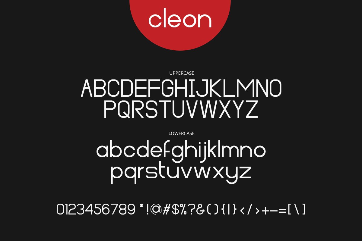 Ejemplo de fuente Cleon Regular
